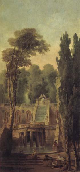 ROBERT, Hubert Landscape with Terrace and Cascade oil painting picture